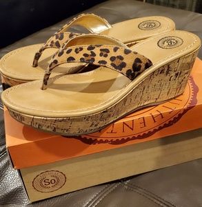 Leopard print sandals